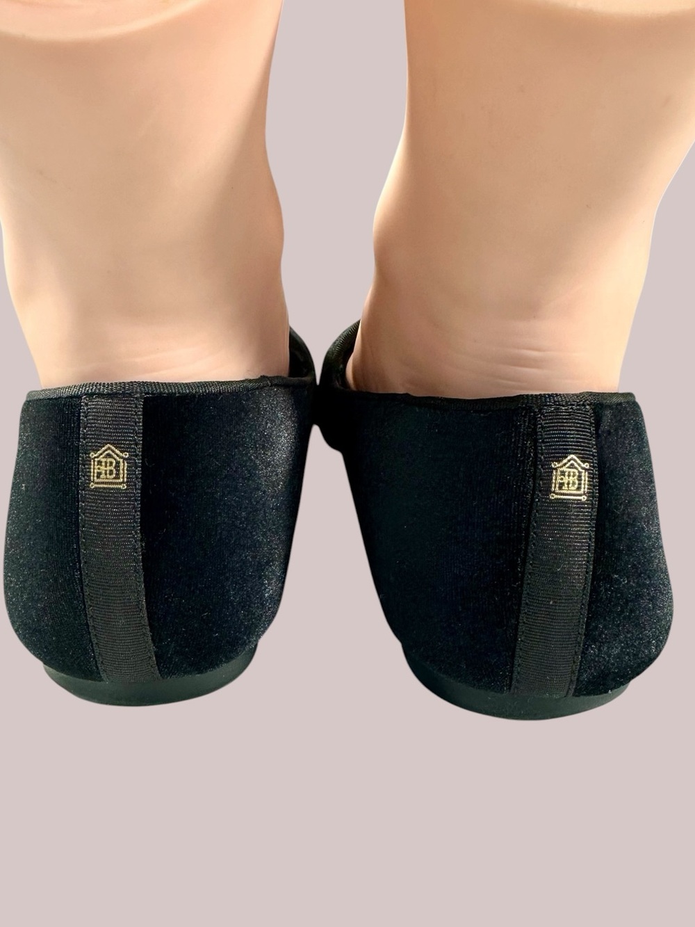 Birdies Women’s The Heron-Black Velvet Slip-On Flats - Picture 4 of 13